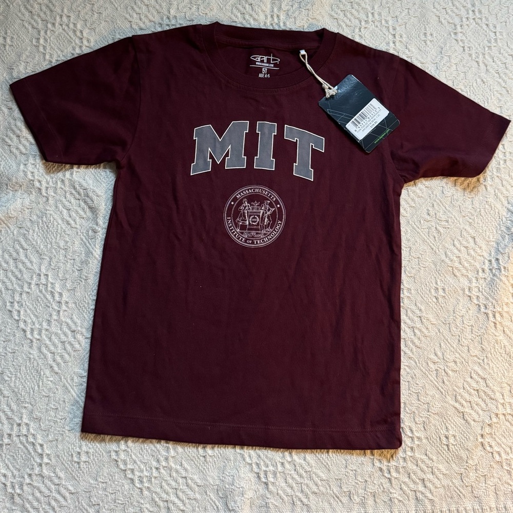 MIT Maroon kids 5T — T-Shirt — new with tag